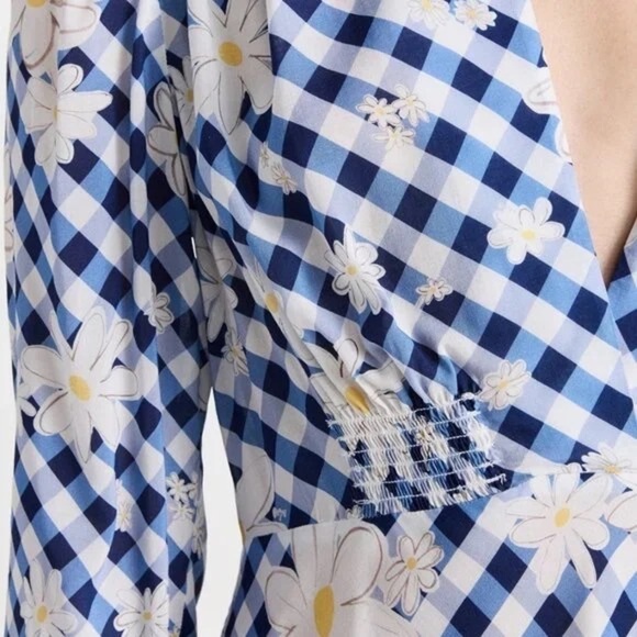 RIXO Renata Dress Riviera Daisy Check M - Picture 4 of 6